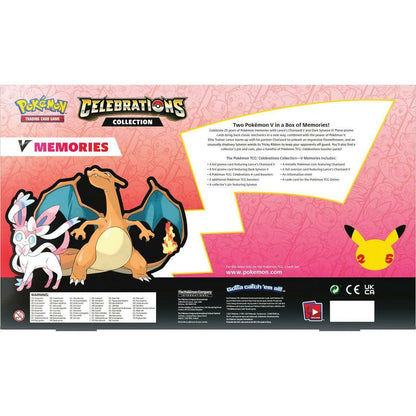 Trading Card Game TCG Celebrations V Memories Box Charizard and Sylveon – Official TCG Product