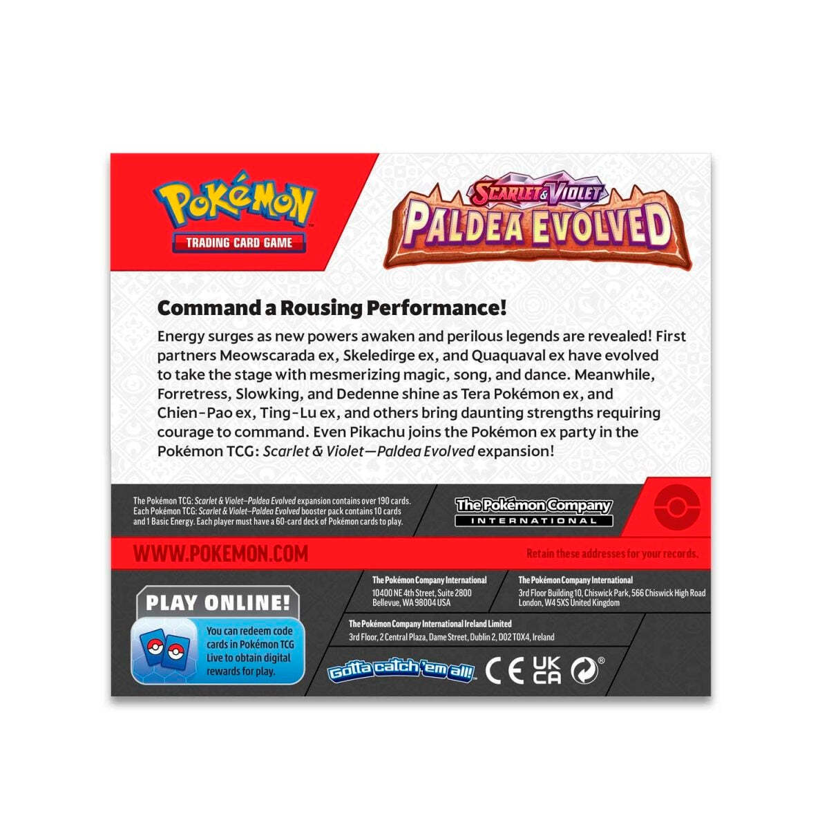 Trading Card Game Japanese TCG Scarlet and Violet - Paldea Evolved Booster Box – Rare and Exclusive Cards