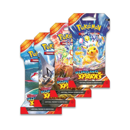 Trading Card Game TCG Surging Sparks Sleeved - Booster Packs SET OF 4 – Authentic Japanese Cards