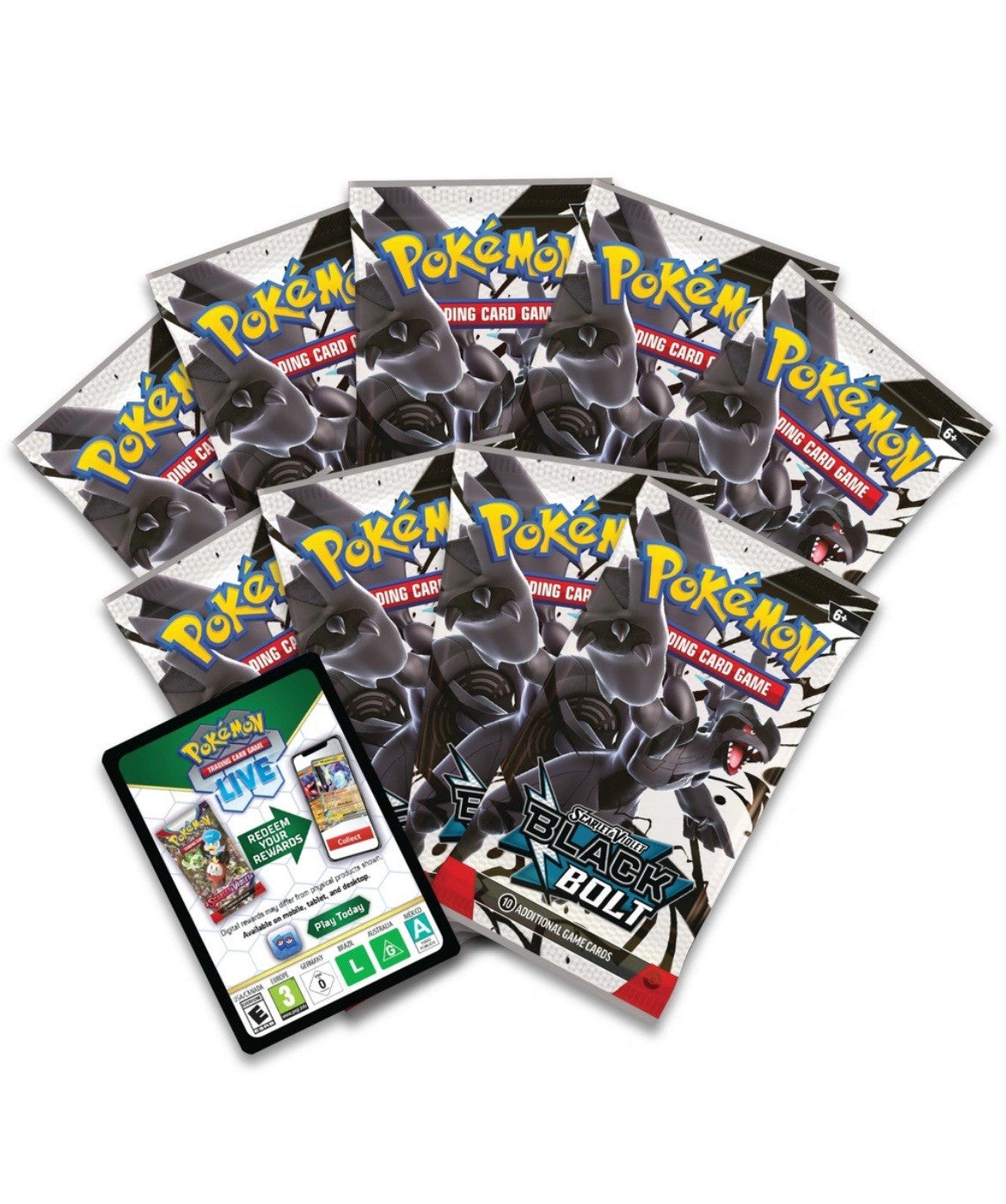 Trading Card Game TCG Scarlet and Violet - Black Bolt Elite Trainer Box ETB – Complete Trainer Kit with Accessories