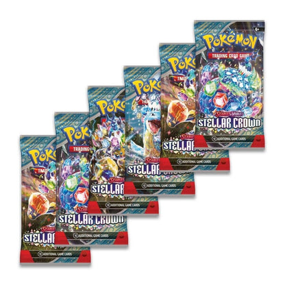Trading Card Game TCG Scarlet and Violet - Stellar Crown 6 Pack Booster Bundle – Official TCG Product