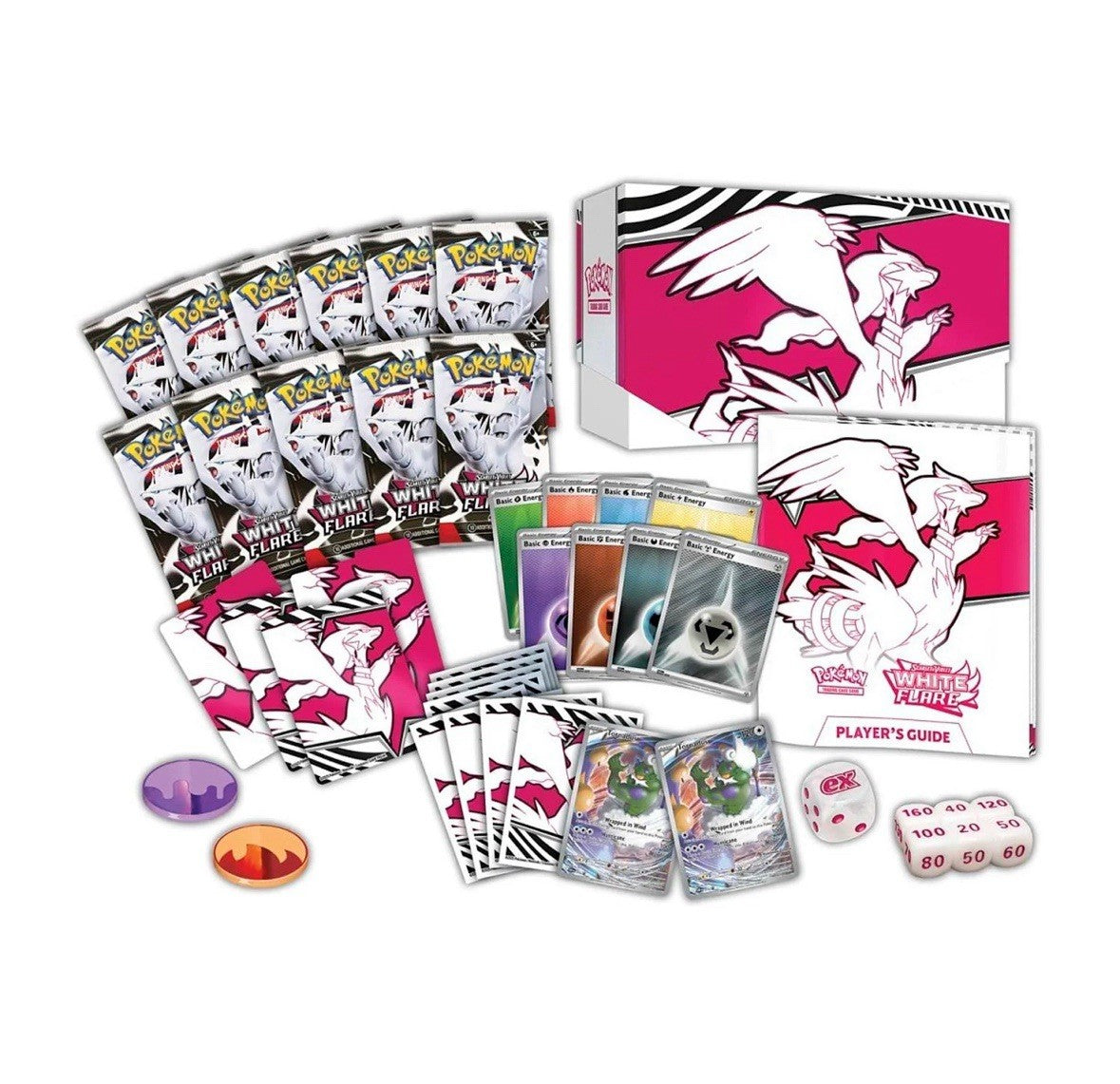 Trading Card Game TCG White Flare Elite Trainer Box – Complete Trainer Kit with Accessories
