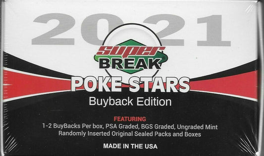 Trading Card Game 2021 Super Break Poke Stars Buyback Edition – Official TCG Product